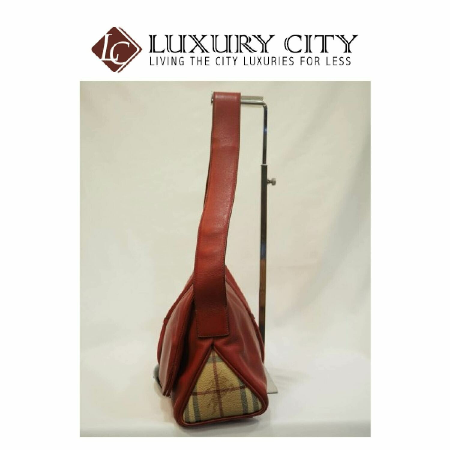 [Luxury City] Preloved Authentic Burberry Red Shoulder Bag