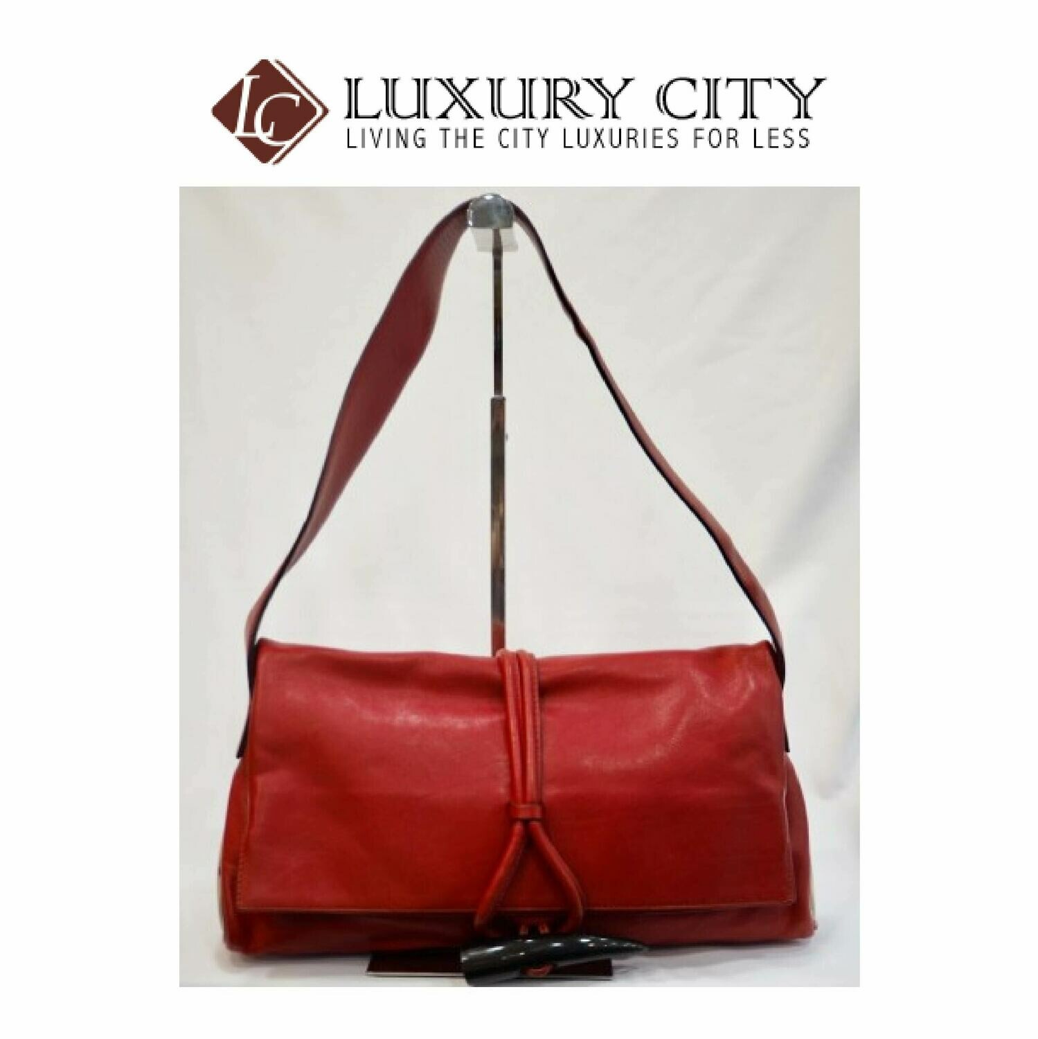 [Luxury City] Preloved Authentic Burberry Red Shoulder Bag