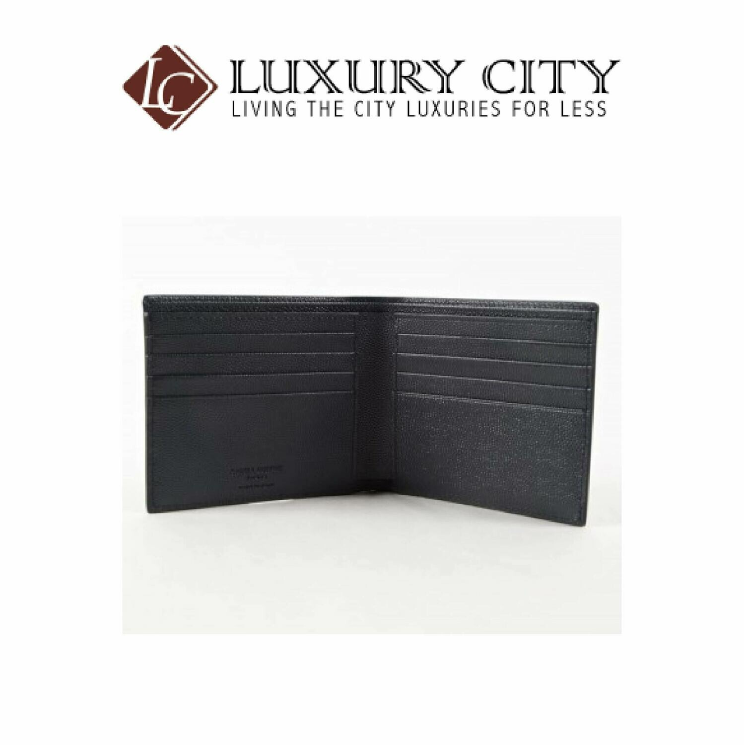 [Luxury City] Saint Laurent East/West Wallet In Grain De Poudre Embossed Leather Black YSL-396307