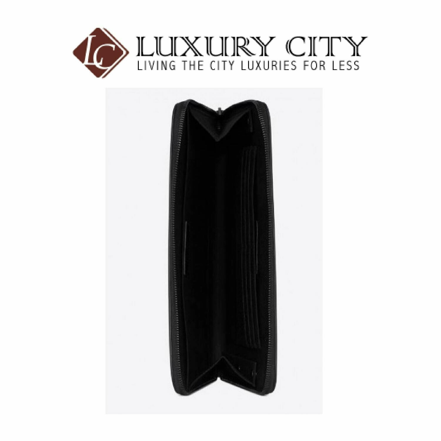 [Luxury City] Saint Laurent Monogram Tablet Holder In Crocodile Embossed Leather Black YSL-529862