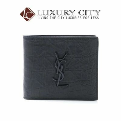 [Luxury City] Saint Laurent Monogramme Logo Folio Wallet YSL-453276 (Black)