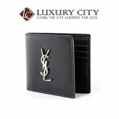 [Luxury City] Saint Laurent Monogramme Logo Folio Wallet YSL-453276 (Black)