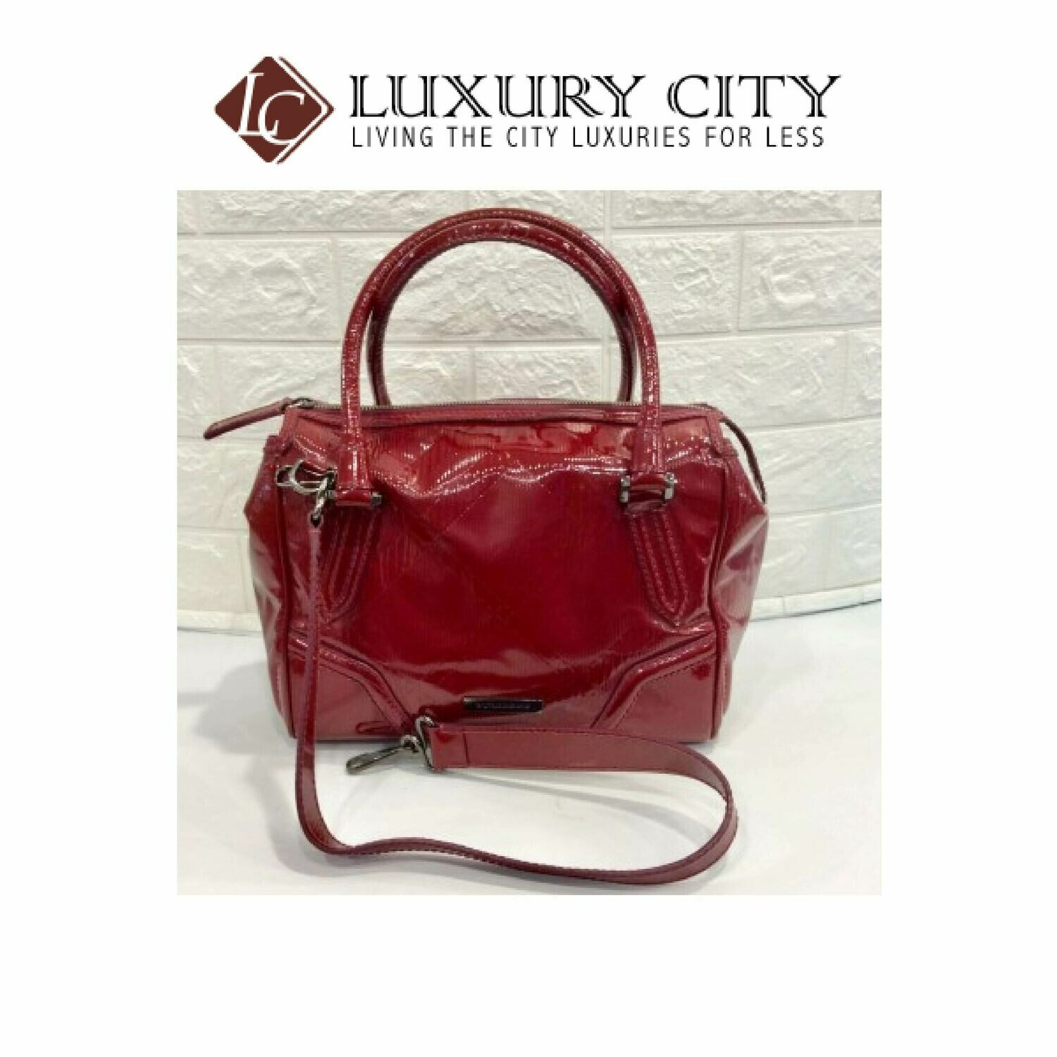 [Luxury City] Preloved Burberry Patent Leather 2 Ways Carry Bag