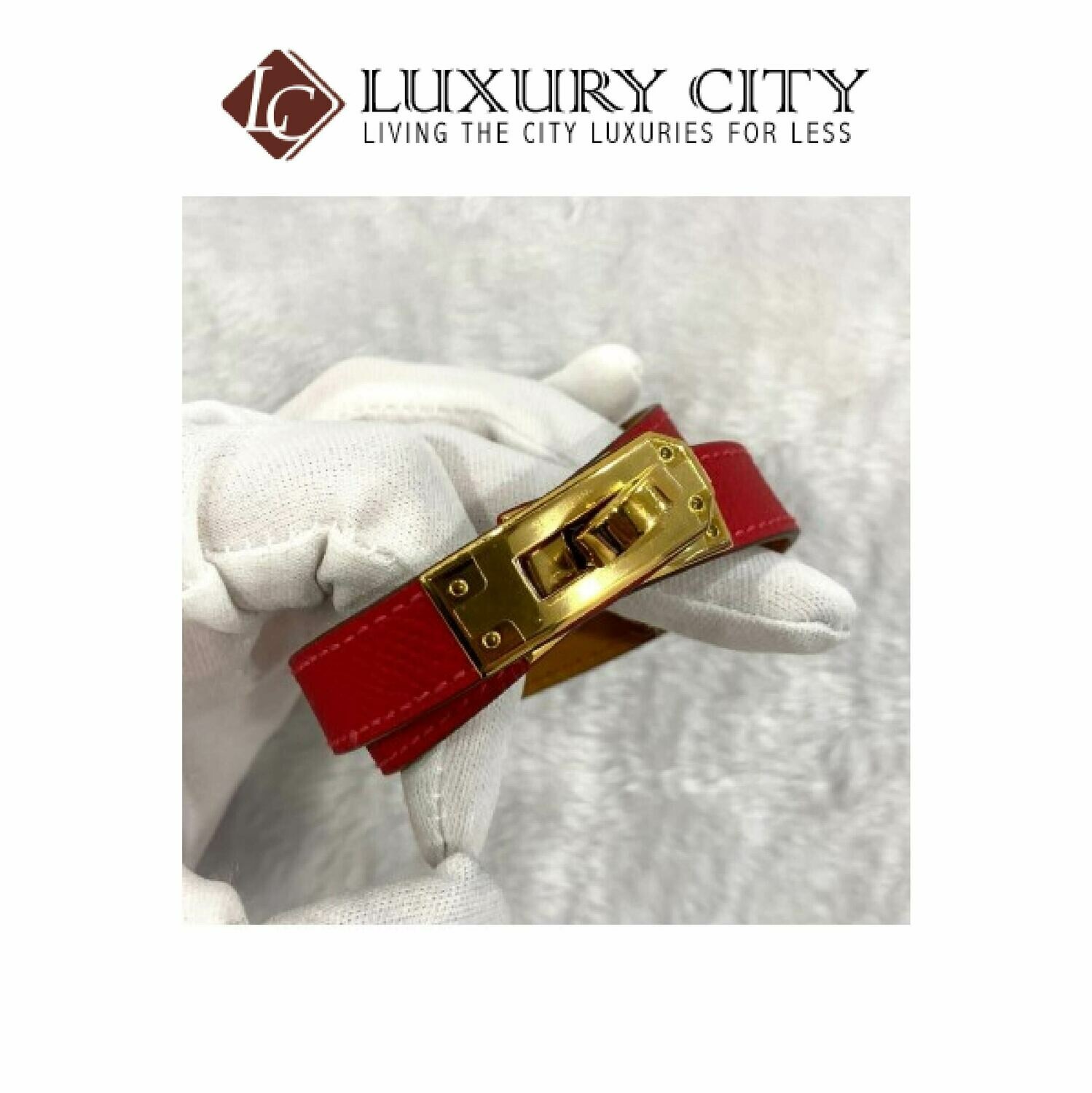 [Luxury City] Preloved Hermes Kelly Double Tour Leather Bracelet