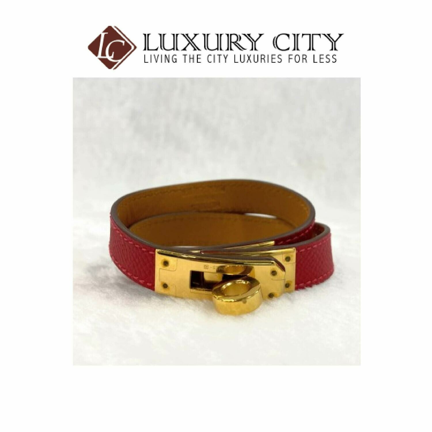 [Luxury City] Preloved Hermes Kelly Double Tour Leather Bracelet