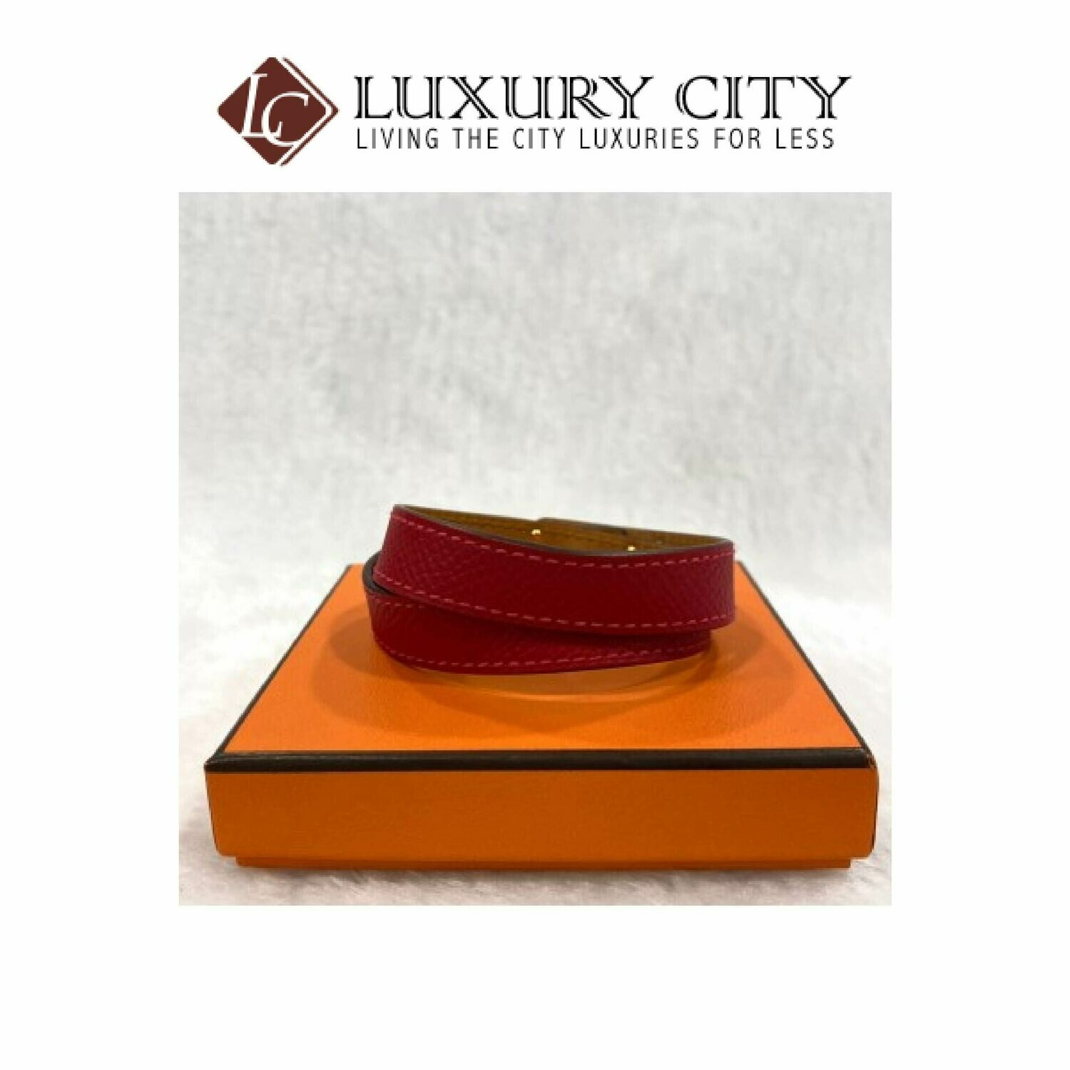 [Luxury City] Preloved Hermes Kelly Double Tour Leather Bracelet