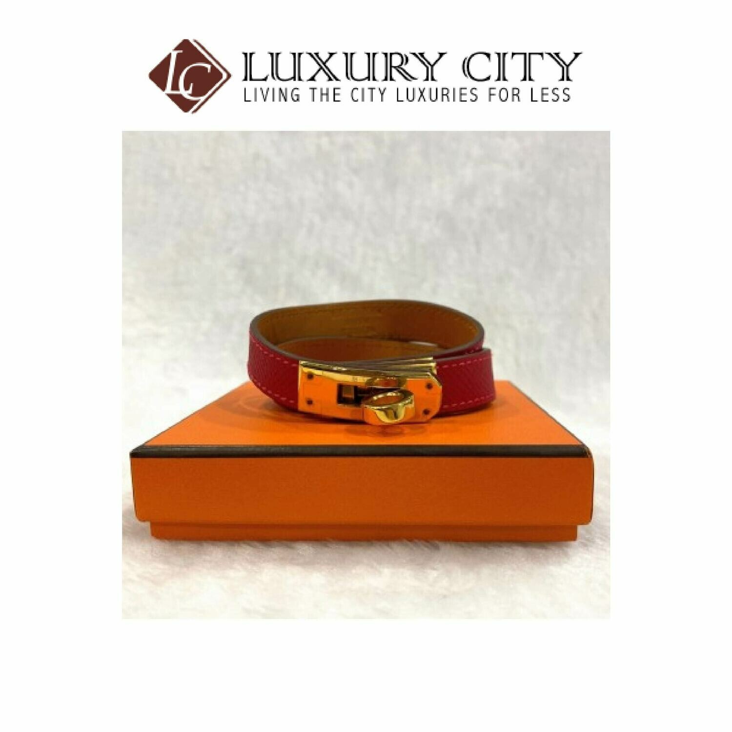 [Luxury City] Preloved Hermes Kelly Double Tour Leather Bracelet