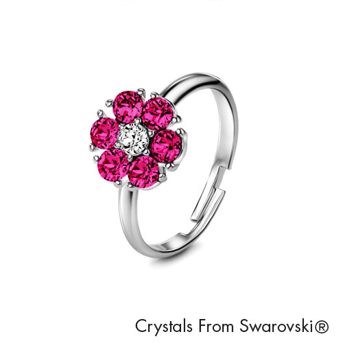 LUSH Flower Birthstone Ring (Available in 12 Colours)