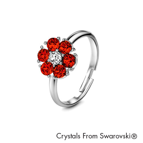 LUSH Flower Birthstone Ring (Available in 12 Colours)