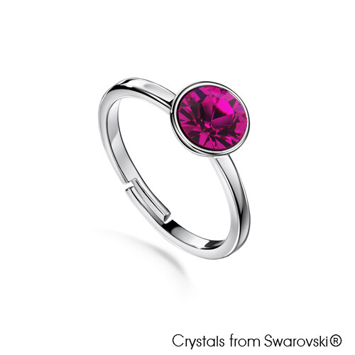 LUSH Solitaire Birthstone Ring (Available in 12 Colours)