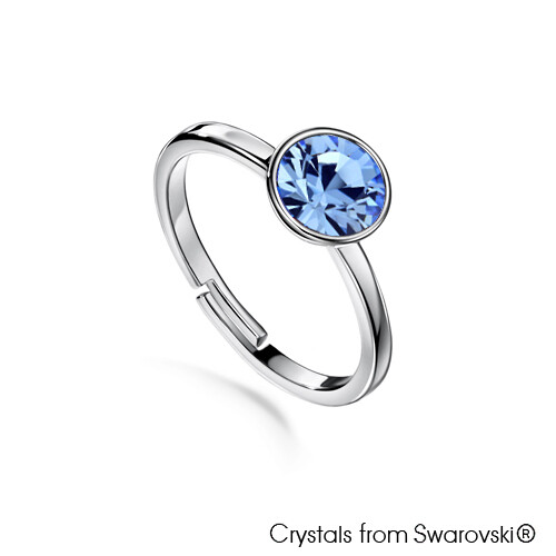 LUSH Solitaire Birthstone Ring (Available in 12 Colours)