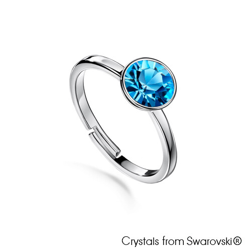 LUSH Solitaire Birthstone Ring (Available in 12 Colours)