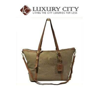 [Luxury City] Preloved Authentic Prada Fabric Handbag