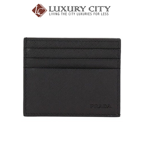 [Luxury City] Prada Saffiano Leather Card Holder PRADA-2MC223 (Black)