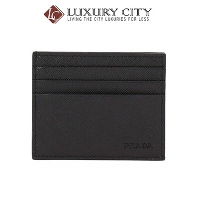 [Luxury City] Prada Saffiano Leather Card Holder PRADA-2MC223 (Black)
