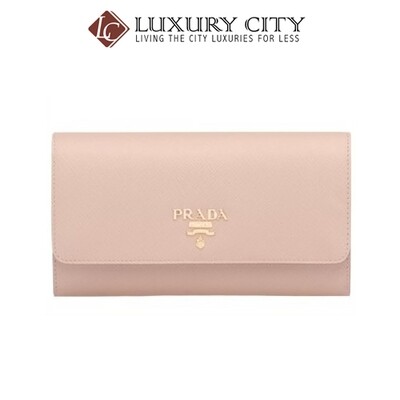 [Luxury City] Prada Saffiano Vernice Plain Long Wallet Prada -1DH002 (NUDE)