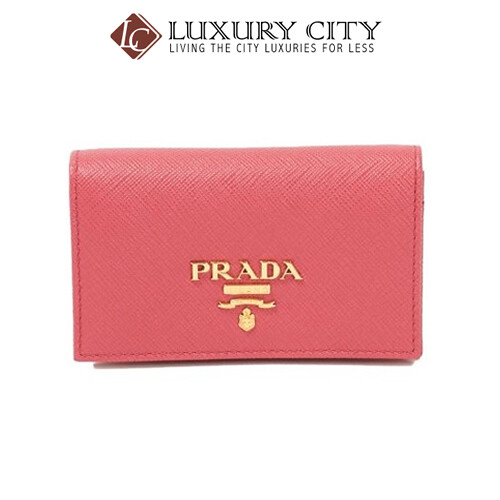 [Luxury City] Prada Leather Card Holder Pink Prada-1MC122