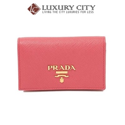 [Luxury City] Prada Leather Card Holder Pink Prada-1MC122