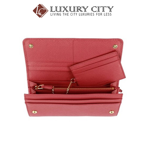 [Luxury City] Prada 1MH132 Saffiano Leather Long Fold Wallet