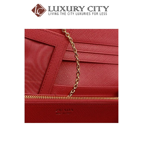 [Luxury City] Prada 1MH132 Saffiano Leather Long Fold Wallet
