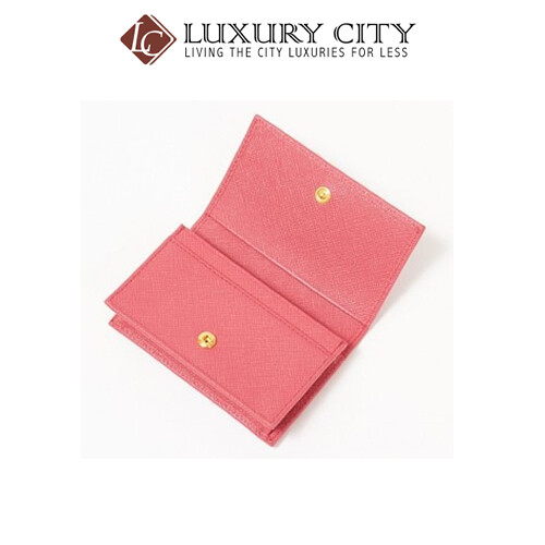 [Luxury City] Prada Leather Card Holder Pink Prada-1MC122