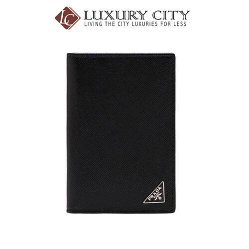 [Luxury City] Prada Leather Card Holder Black Prada-2MC101