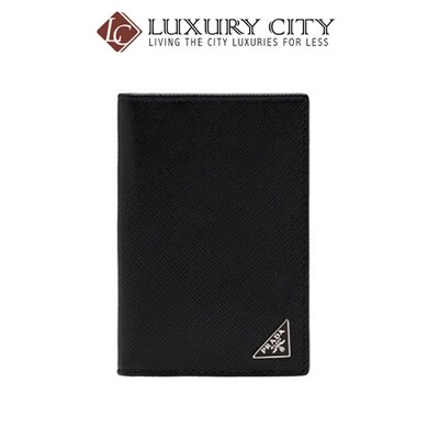 [Luxury City] Prada Leather Card Holder Black Prada-2MC101