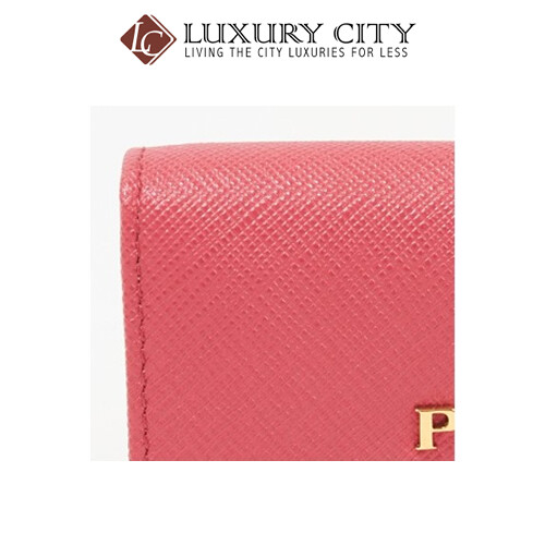 [Luxury City] Prada Leather Card Holder Pink Prada-1MC122