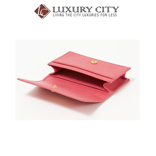 [Luxury City] Prada Leather Card Holder Pink Prada-1MC122
