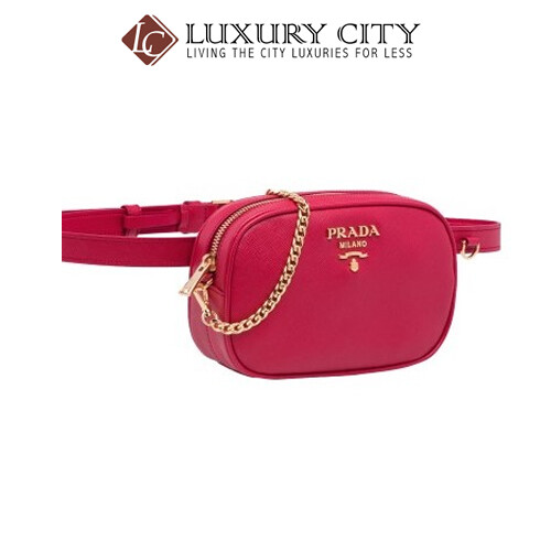 [Luxury City] Prada Saffiano Beltpack Pinkish Rose Red Prada-1BL007