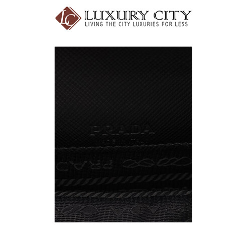 [Luxury City] Prada Saffiano Whale Smartphone Case Shoulder Bag Safi Arno Leather Black Prada-2ZH068