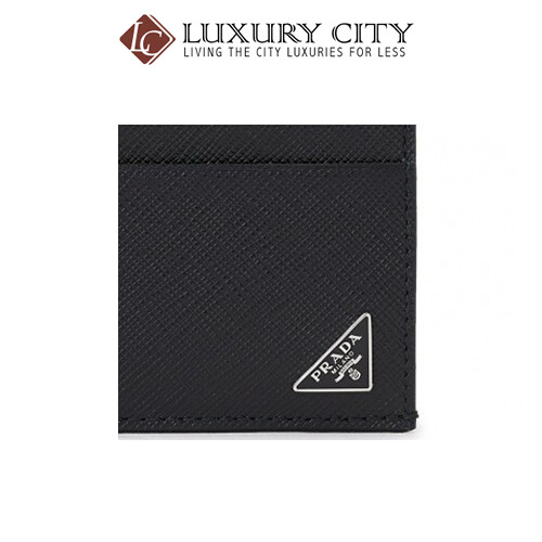 [Luxury City] Prada Saffiano Leather Card Case Wallet Black Prada-2MC223