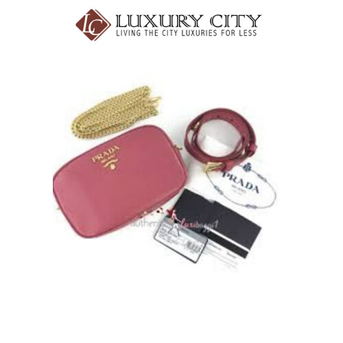 [Luxury City] Prada Saffiano Beltpack Pinkish Rose Red Prada-1BL007