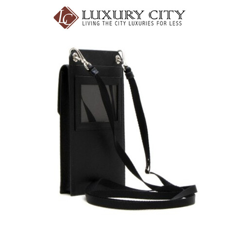 [Luxury City] Prada Saffiano Whale Smartphone Case Shoulder Bag Safi Arno Leather Black Prada-2ZH068