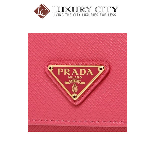 [Luxury City] Prada Saffiano Leather Long Fold Wallet Light Pink Prada-1MH132