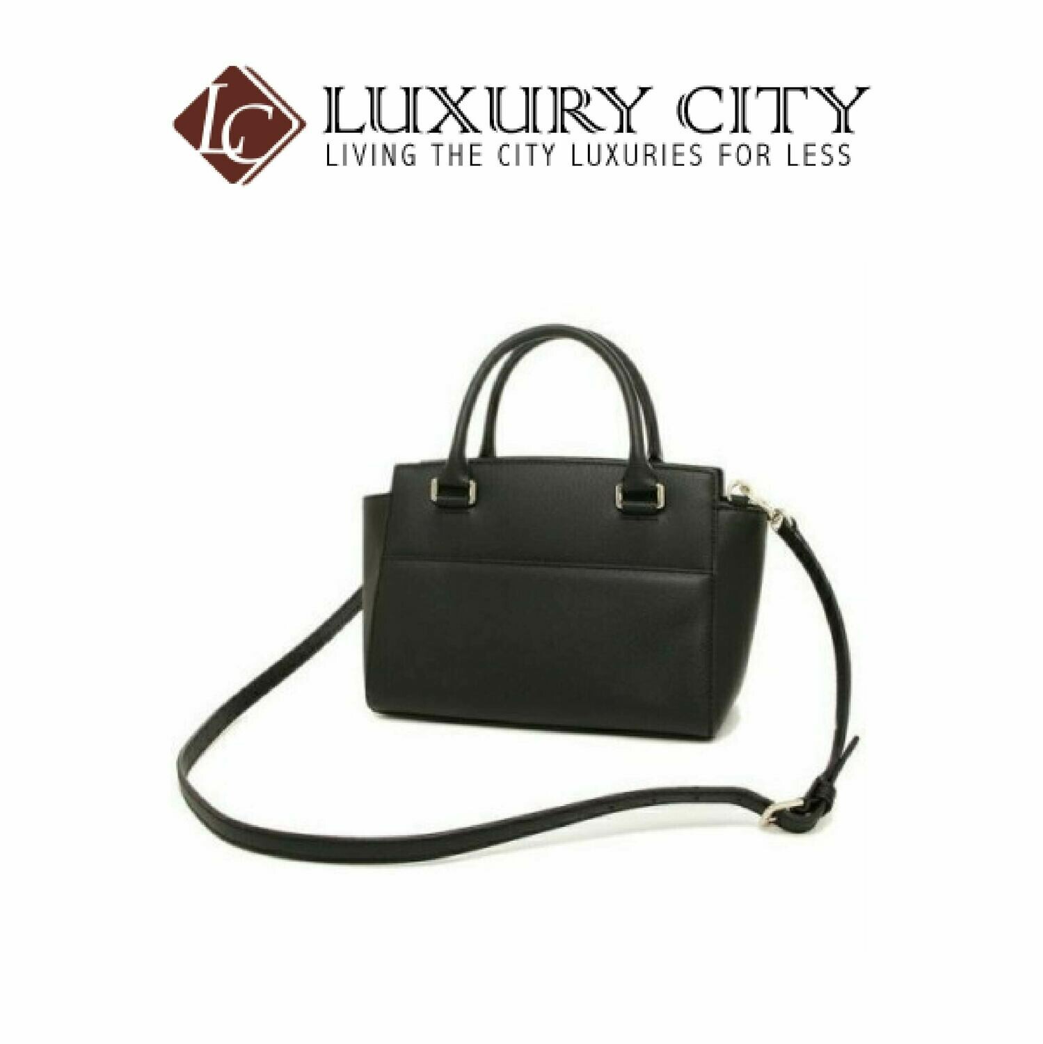 [Luxury City] Kate Spade New York Grove Street Small Lana Leather Crossbody Bag Black Kate Spade-WKRU5323