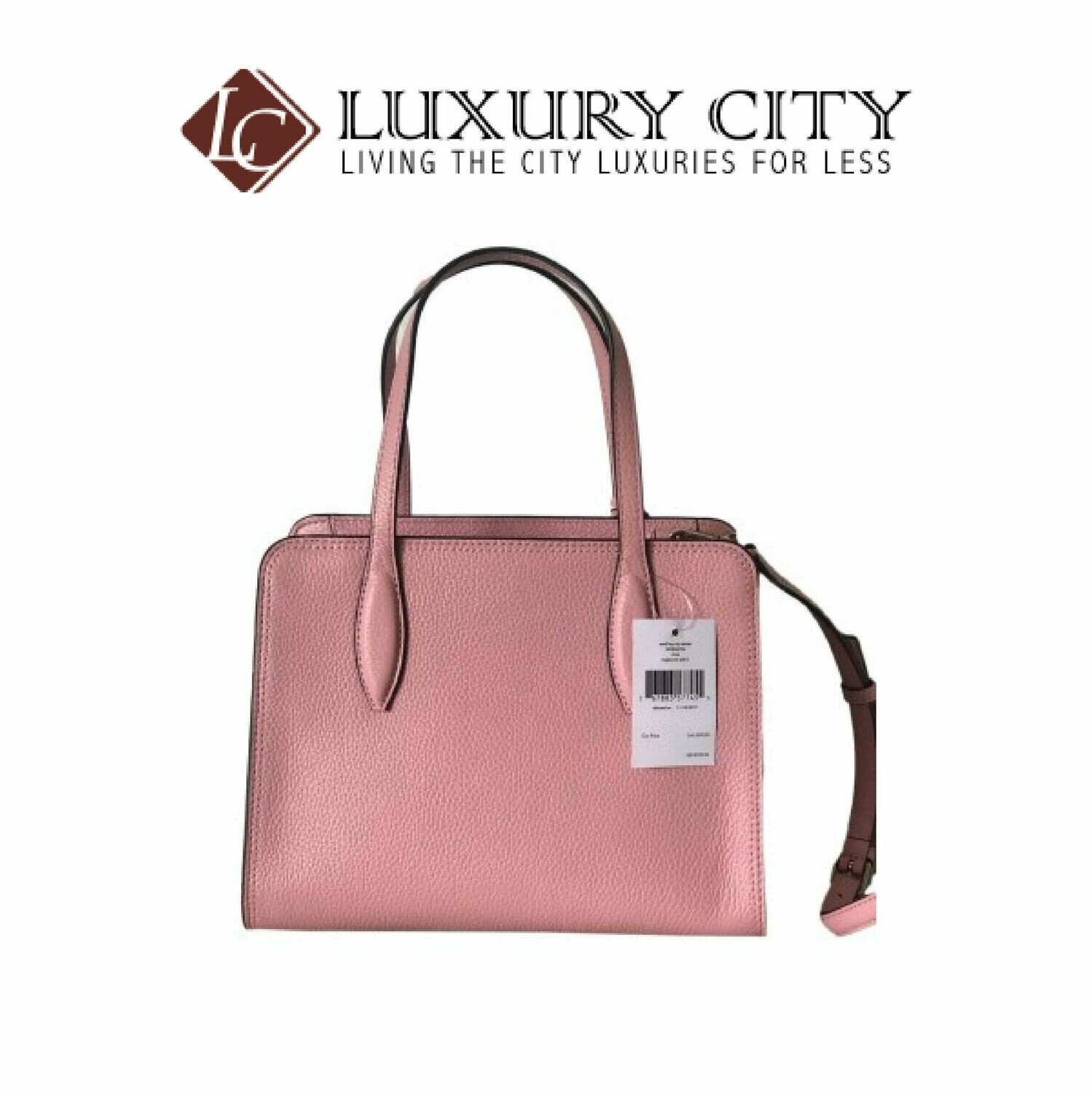 [Luxury City] Kate Spade Rowe Small Zipper Top Bag Shiny Pink Carnation Light Pink Katespade-WKRU6704