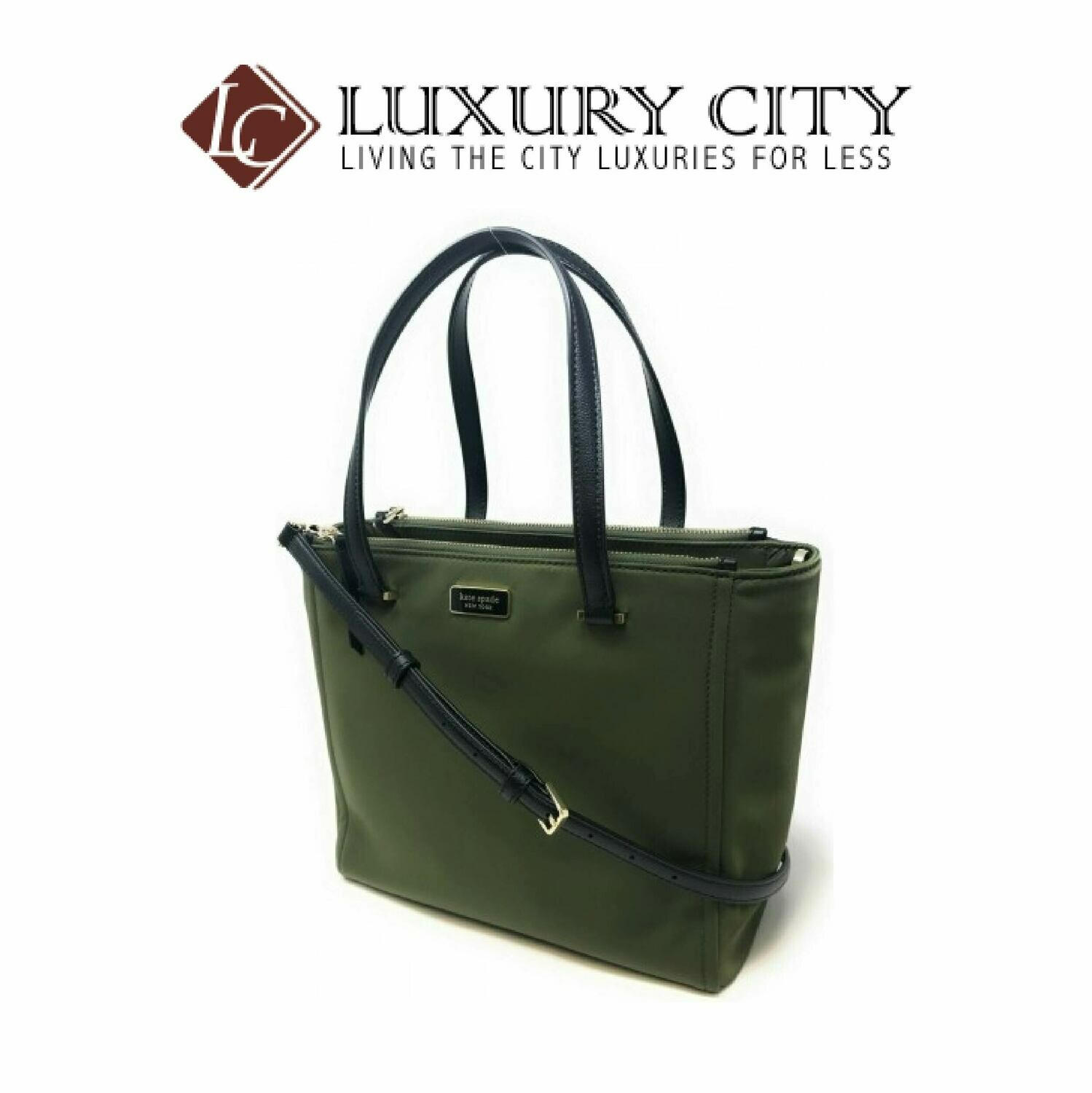 [Luxury City] Kate Spade Medium Satchel Dawn Sapling Handbag Green Katespade-WKRU5918