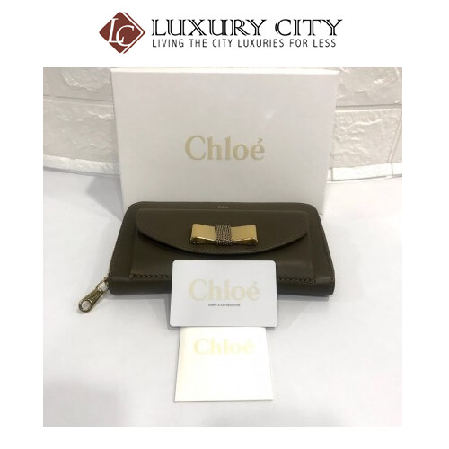 [Luxury City] Chloe Round Fastener Long Wallet Chloe-3P0092