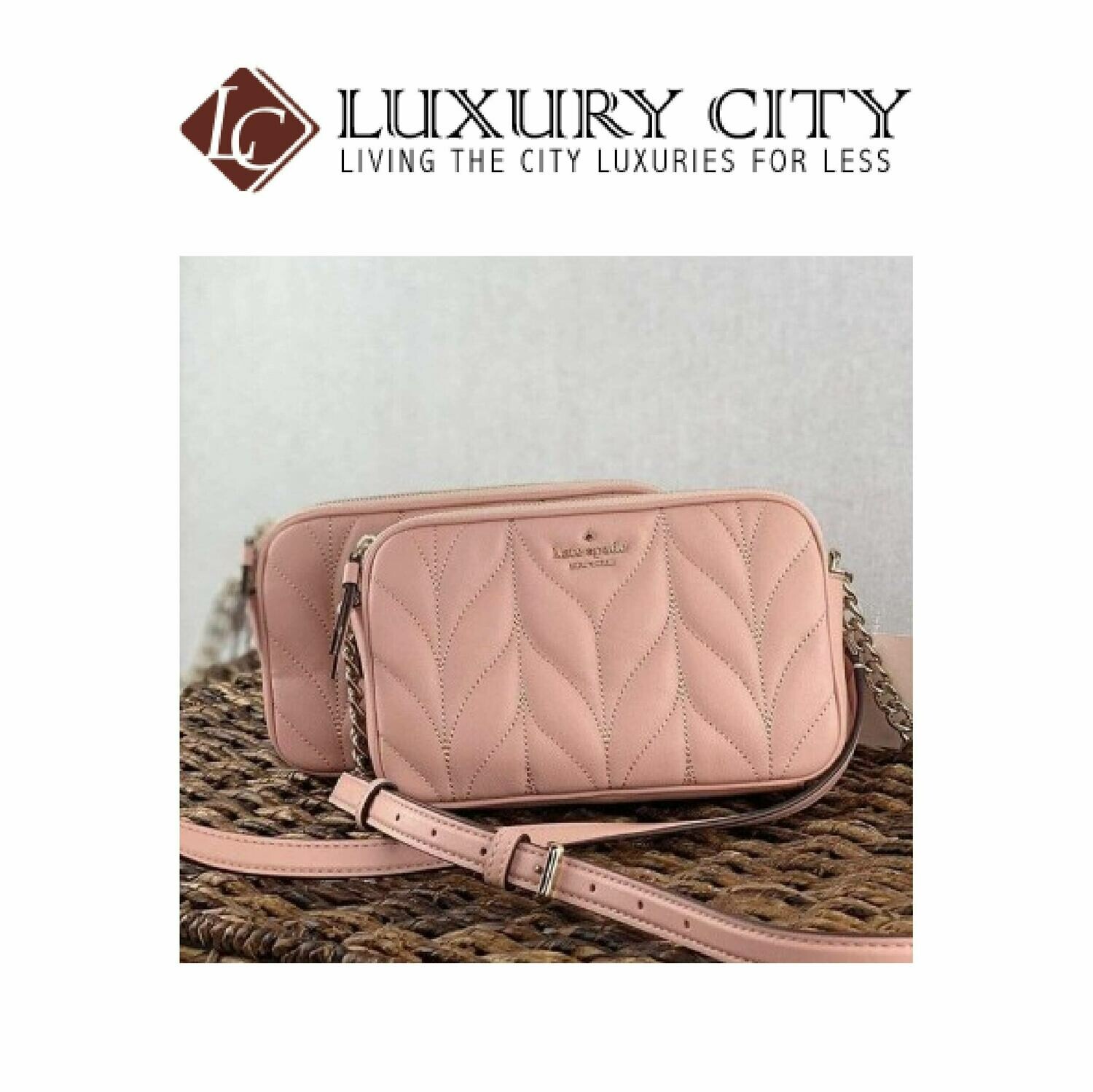 [Luxury City] Kate Spade Crossbody Bag Kendall Briar Lane Quilted Light Pink Katespade-WLRU5492