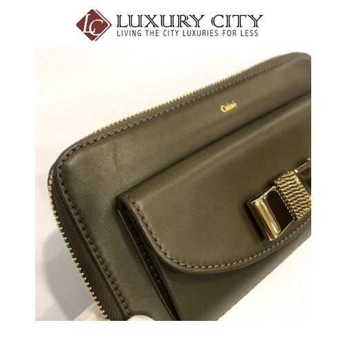 [Luxury City] Chloe Round Fastener Long Wallet Chloe-3P0092