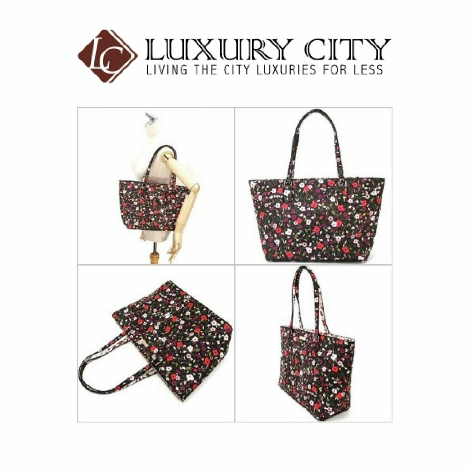 [Luxury City] Kate Spade Laurel Way Boho Floral Medium Dally Multicolor Coated Leather Tote Katespade-WKRU5524 (Multicolor)