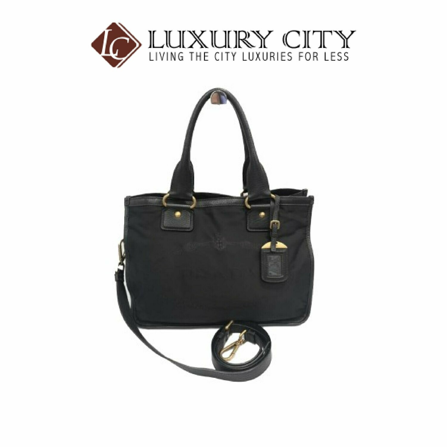 [Luxury City] Preloved Authentic Prada Fabric Handbag