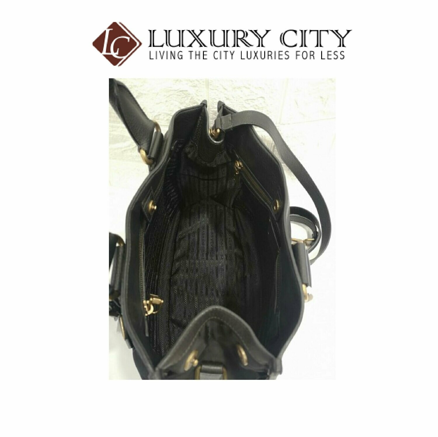 [Luxury City] Preloved Authentic Prada Fabric Handbag