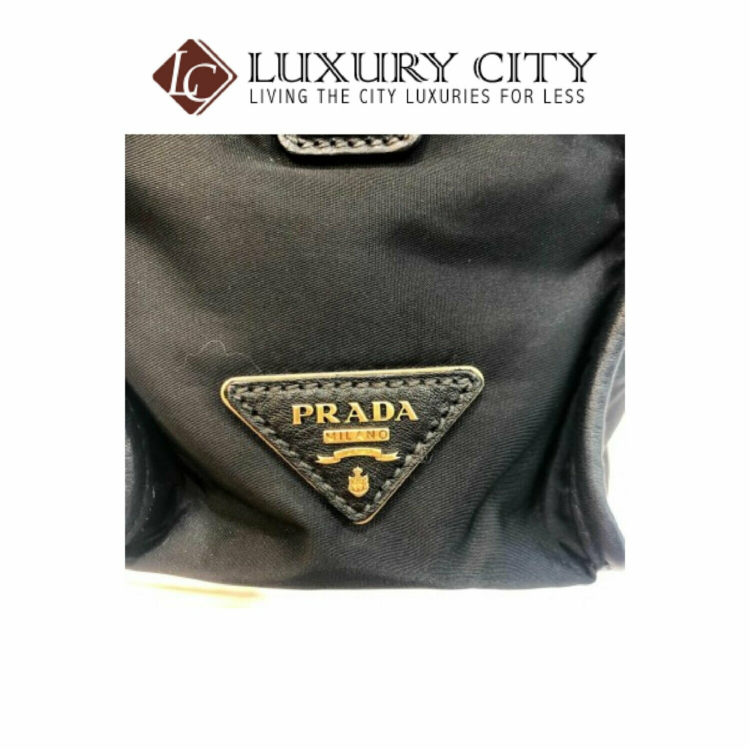 [Luxury City] Preloved Authentic Prada Fabric Handbag