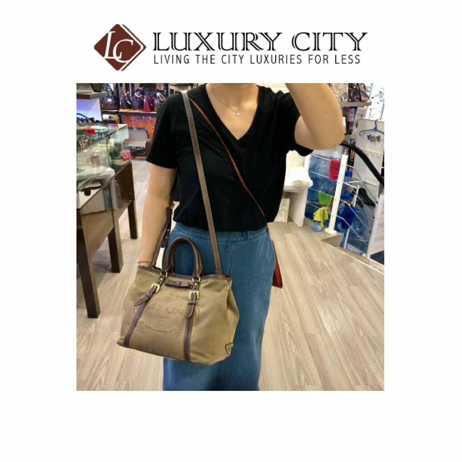 [Luxury City] Preloved Prada Fabric Sling Bag