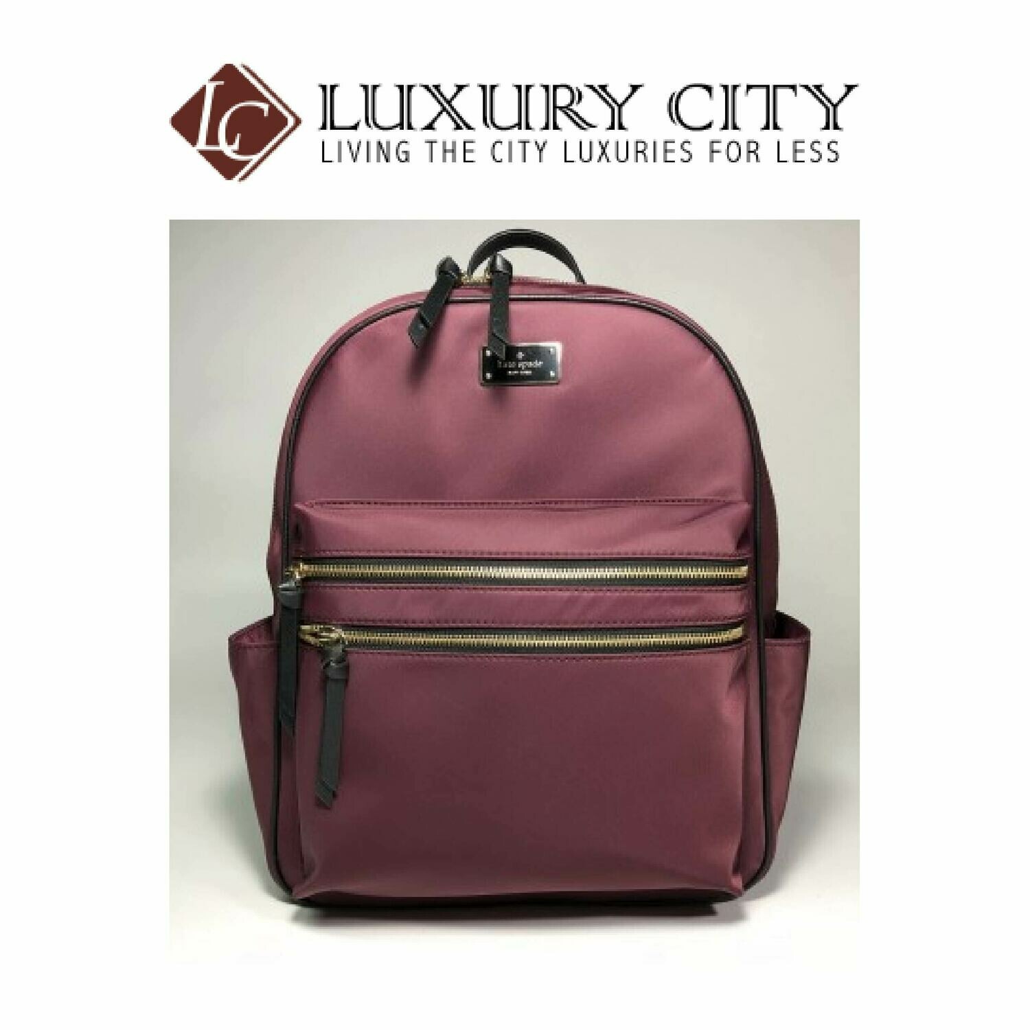 [Luxury City] Kate Spade Wilson Road Bradley Backpack Bag In Burgundy