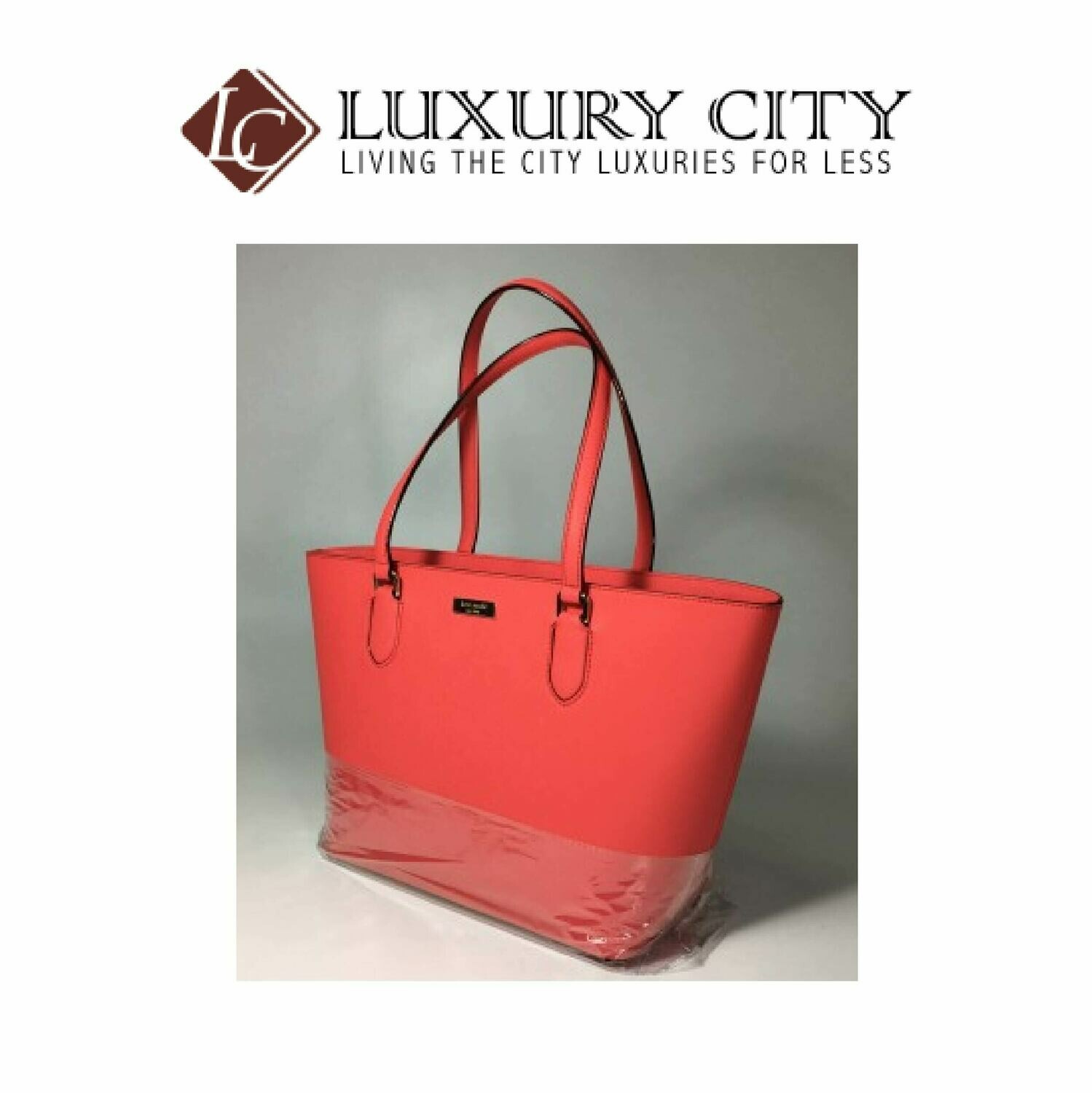 [Luxury City] Kate Spade Laurel Way Saffiano Crab Red Shoulder Bag Tote