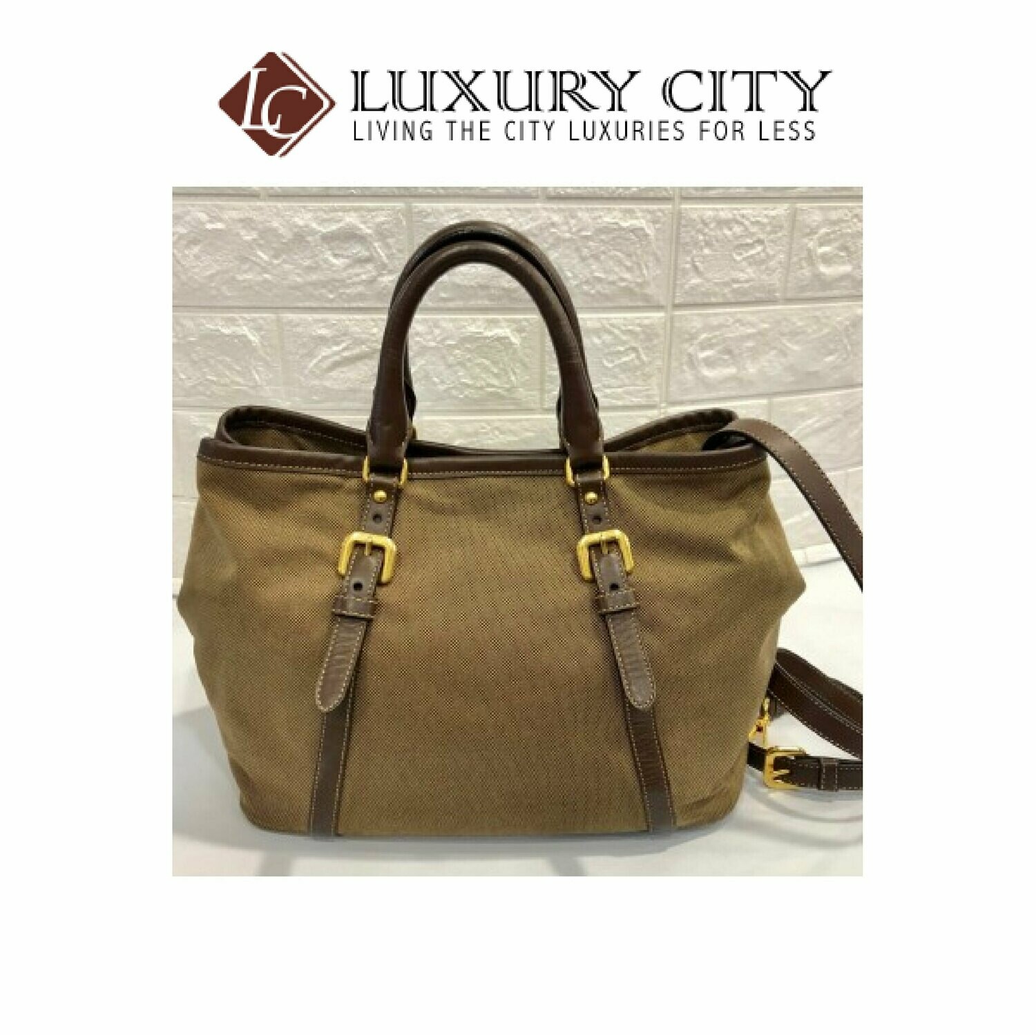 [Luxury City] Preloved Prada Fabric Sling Bag
