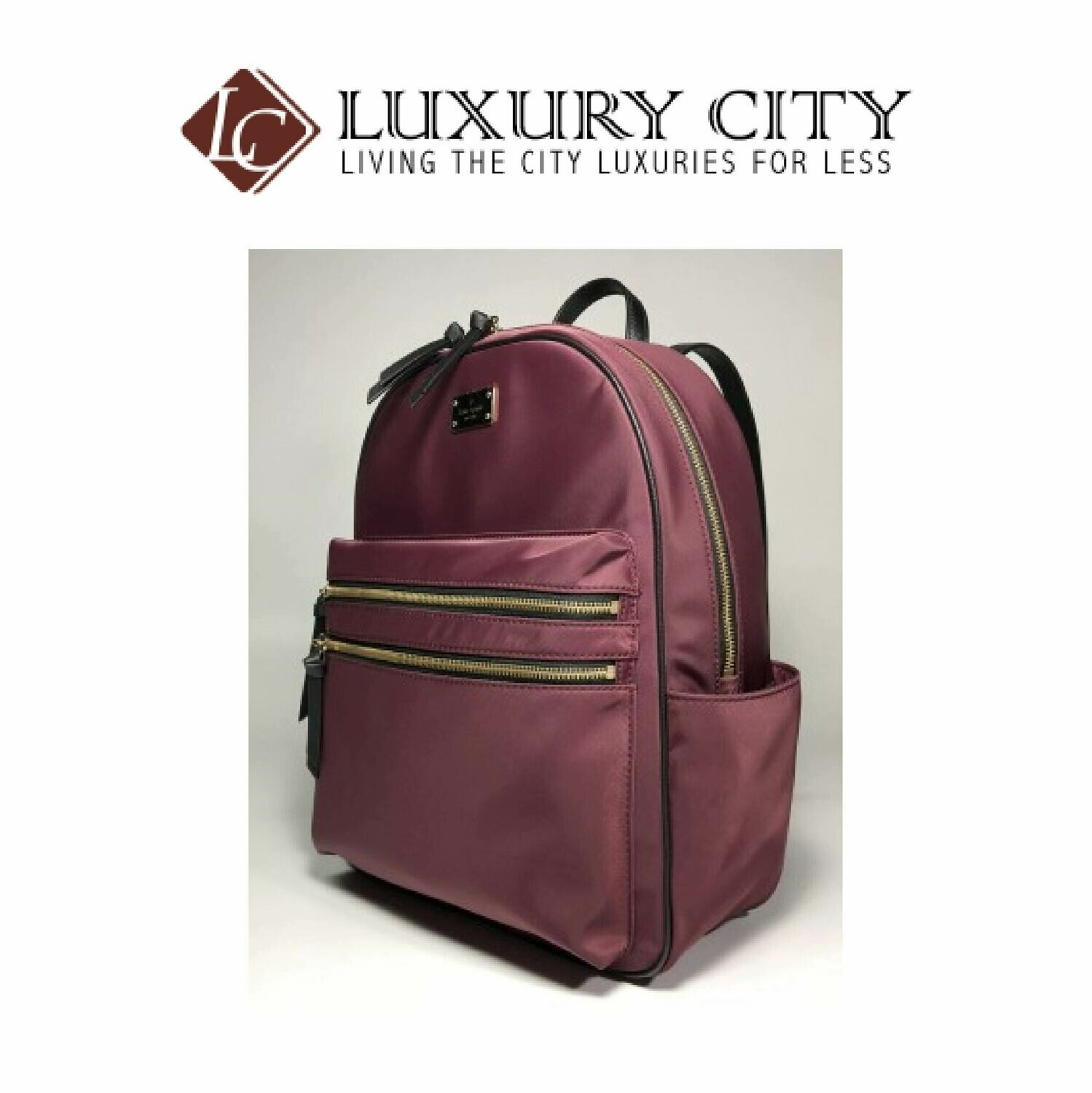 [Luxury City] Kate Spade Wilson Road Bradley Backpack Bag In Burgundy
